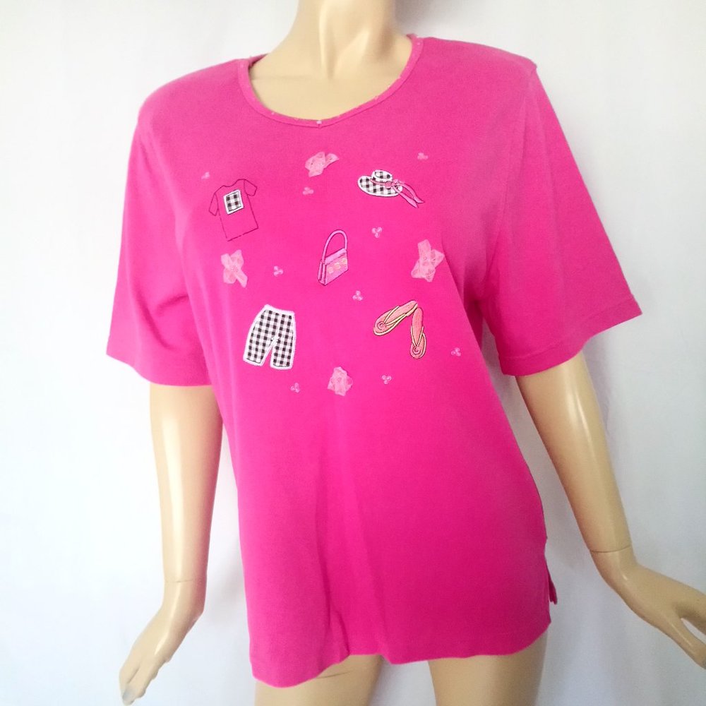 KENETH TOO XL Embellished Tee-Shirt Top
